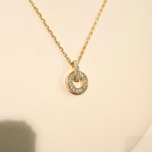 سلسال تيفاني تي ون دائري ذهبي مزين بأحجار