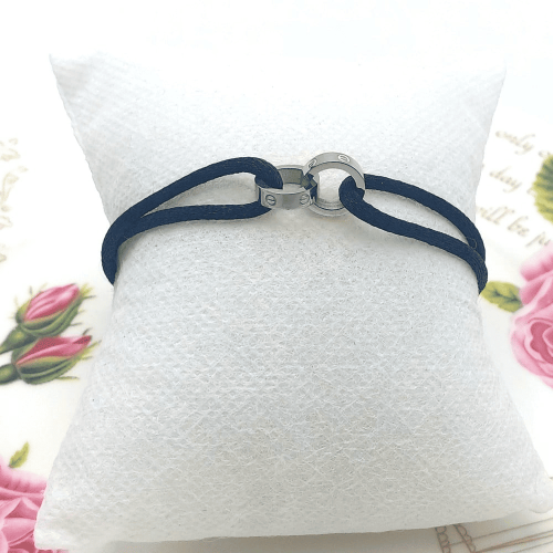 اسوارة كارتير الخيط للرجال والنساء لون فضي