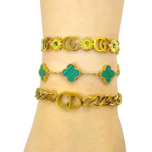 طقم اساور كليف اخضر قوتشي ديور