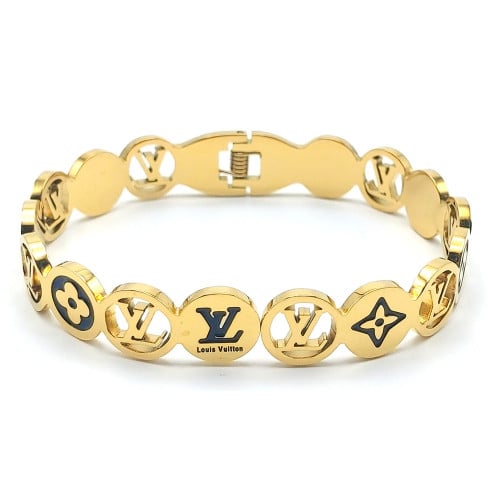 اسوارة ال في قيد بحلقات دائرية منقوشة من الخارج