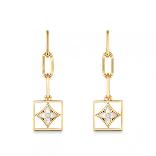 حلق ال في مطلي ذهب باطار حلقي جلد وتعليقات متدلية...