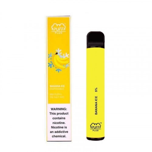 سحبة جاهزة بنكهة موز بارد 800 موشة Puff Bar Plus B...