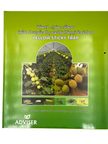 ورق أصفر دفتر لاصق ذبابة الفاكهه