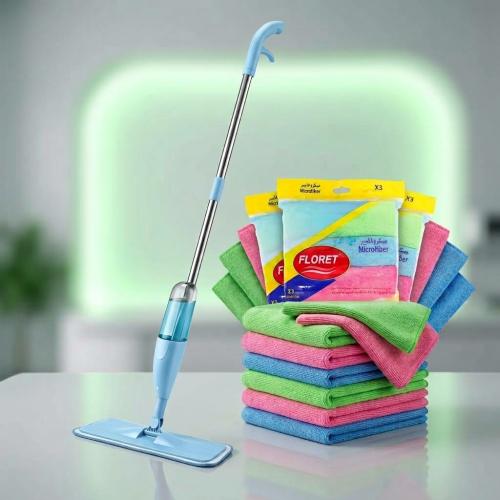 10 Microfiber Bag + Spray Mop