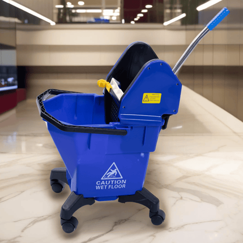 عربة تنظيف 25 لتر مع عصارة - ضغطة سفلية