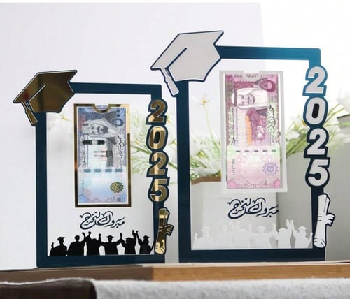 استاند تخرج فاخر من الأكريليك حامل هدية نقدية