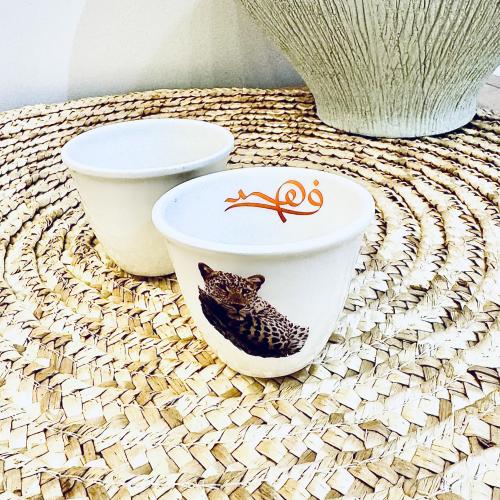 12 فنجال قهوه مع طباعه