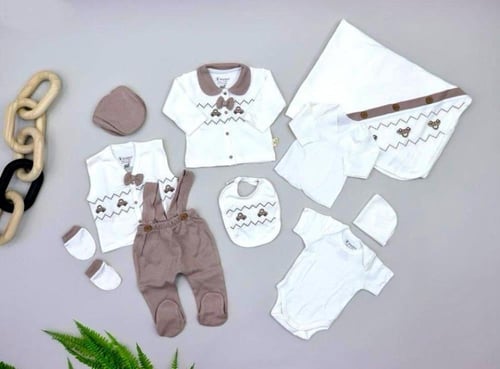طقم البيبي حديث الولادة قطني