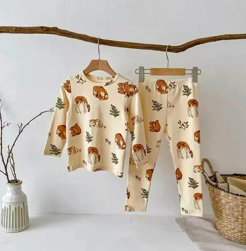 بيجامات خريفي اطفال رسومات متنوعة
