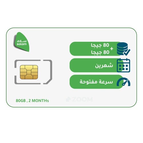 شريحة بيانات من سلام | باقة 80 + 80 جيجا شهرين