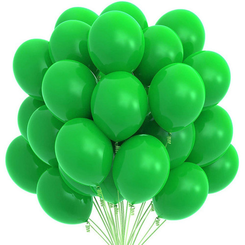 20 بالون اخضر 20 green balloons