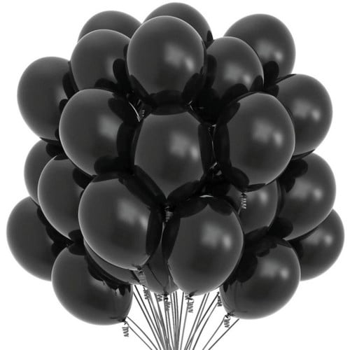 20 بالون اسود 20 black balloons