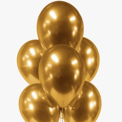 Gold chrome balloon 6 pieces