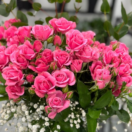 فازة فازة بيبي جوري وردي Vase Pink Baby Rose