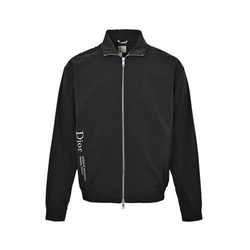 Dior Zipped Shirt with Dior Montaigne Embroidery Black