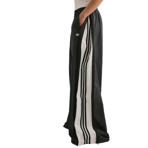Adidas Wide Leg Track Pants with Classic Side Stri...