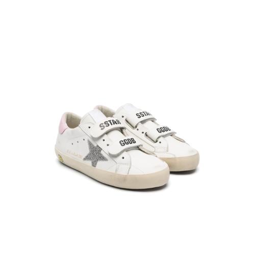 GOLDEN GOOSE Old School Signature Glitter Velcro S...
