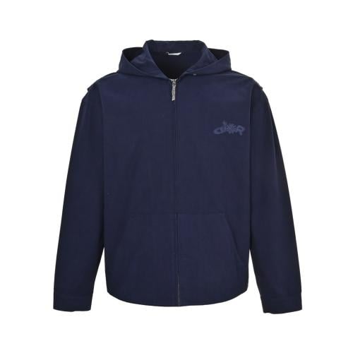 Dior Icons Full-Zip Hooded Jacket Navy Blue