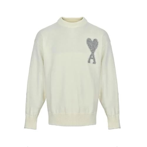 Ami Paris off-white wool crewneck sweater