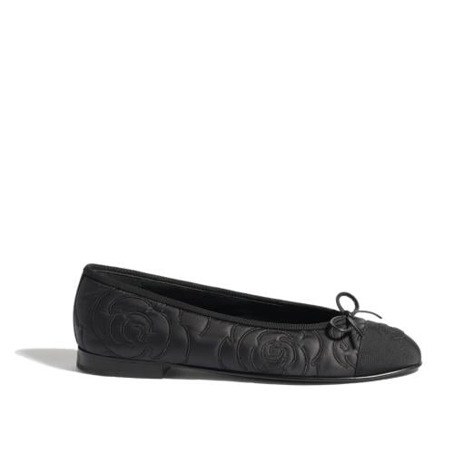 Chanel Ballerinas Embroidered Fabric & Grosgrain B...