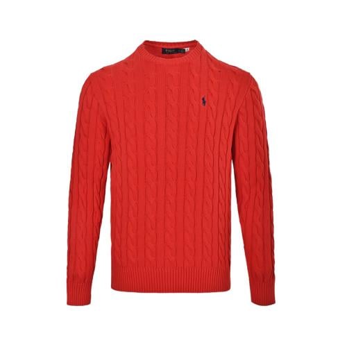 Polo Ralph Lauren Cable-Knit Wool Cashmere Sweater Red