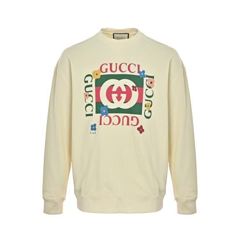Gucci Kids Double G Colorful Print Cotton Sweatshirt Off-White