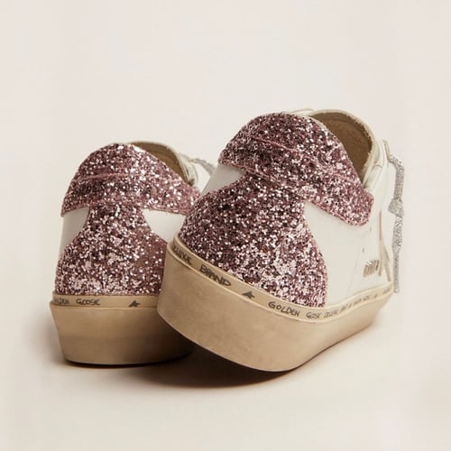 Hi Star sneakers with silver laminated leather sta...