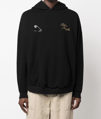 PALM ANGELS PALM PARIS EMBROIDERED HOODIE