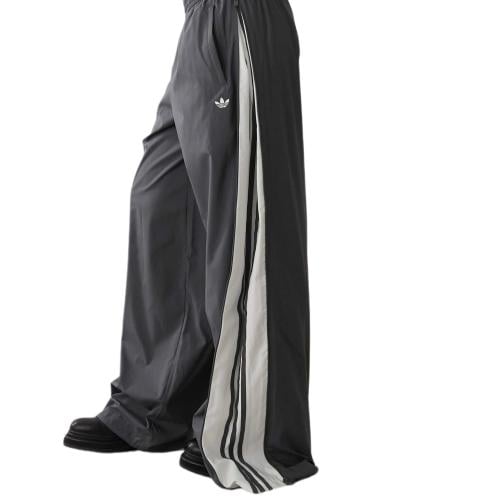 Adidas Wide Leg Track Pants with Classic Side Stri...