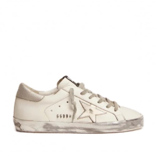 Super-Star sneakers with silver sparkle foxing and...