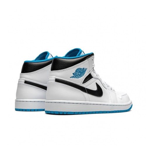 AIR JORDAN 1 MID "White / Laser Blue"