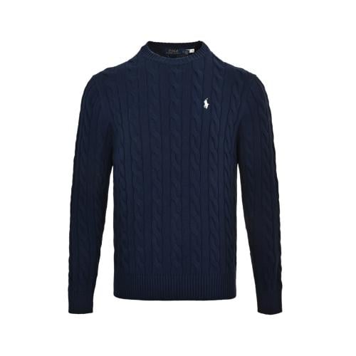 Polo Ralph Lauren Cable-Knit Wool Cashmere Sweater Navy Blue