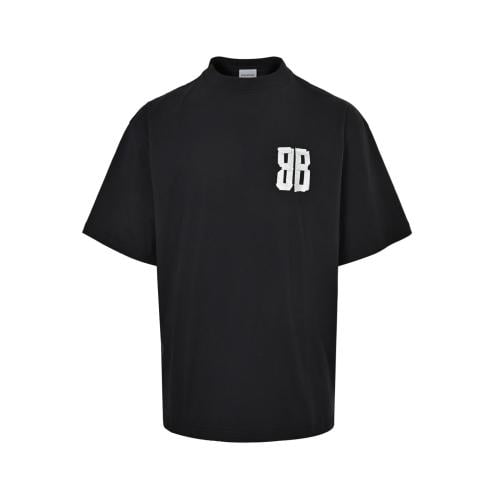 Balenciaga Glitter Tape Type Large Fit T-Shirt Black