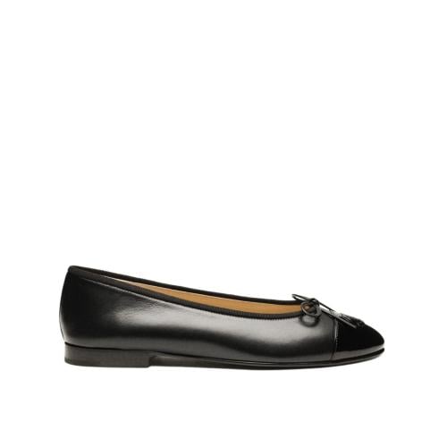 Chanel Ballerinas Lambskin & Patent Calfskin Black