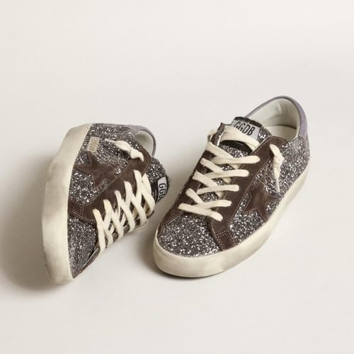 Super-Star in glitter with a brown star and lilac...