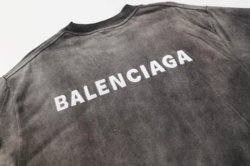 BALENCIAGA Oversized embroidered cotton-jersey T-s...