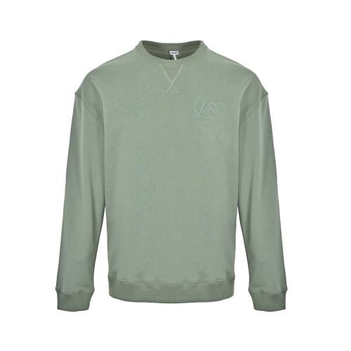 Loewe Anagram Cotton Sweatshirt Sage Green