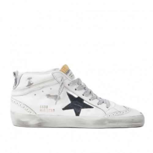 Mid-Star sneakers with laminated heel tab and glit...