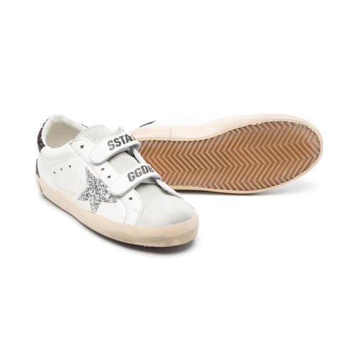 GOLDEN GOOSE Old School Signature Glitter Velcro S...