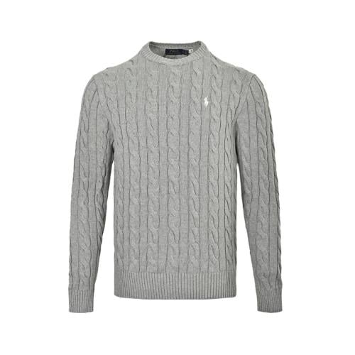 Polo Ralph Lauren Cable-Knit Wool Cashmere Sweater Grey