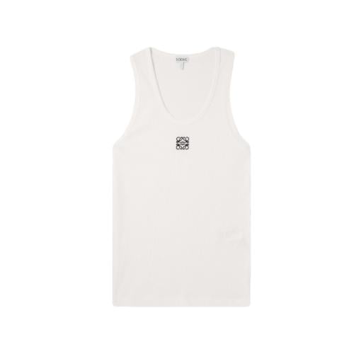 LOEWE Logo-Embroidered Ribbed Stretch-Cotton Tank...