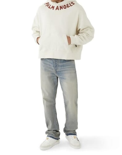 PALM ANGELS Off White Printed Hoodie