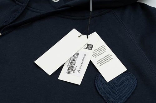 AMI Paris Red Heart Logo Hoodie