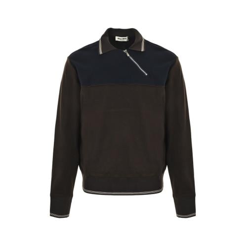 Miu Miu Two-Toned Polo Sweatshirt
