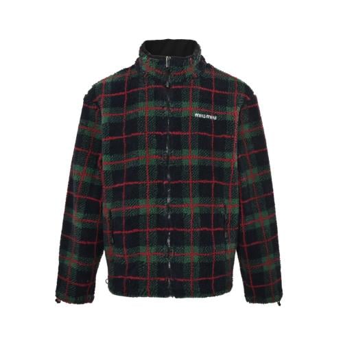 Miu Miu Technical Silk Zipper Blouson Jacket Grey
