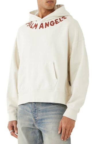 PALM ANGELS Off White Printed Hoodie