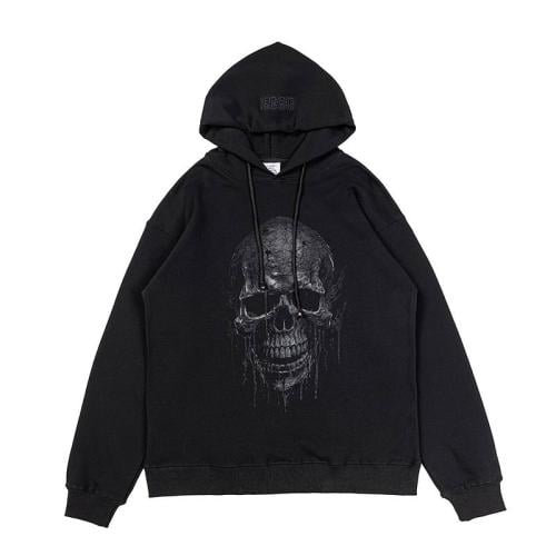 Vetements Black Skull Metal Hoodie