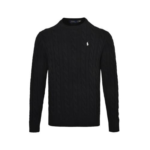 Polo Ralph Lauren Cable-Knit Wool Cashmere Sweater Black