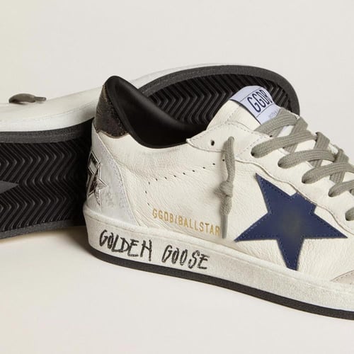 Ball Star in nappa with leather star and metallic...