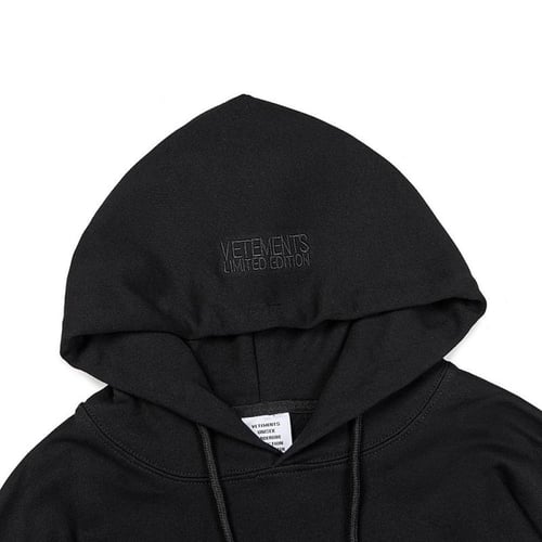 Vetements Black Skull Metal Hoodie